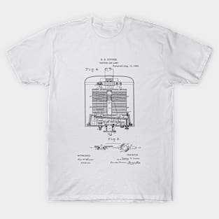 Electric Arc Lamp Vintage Patent Hand Drawing T-Shirt